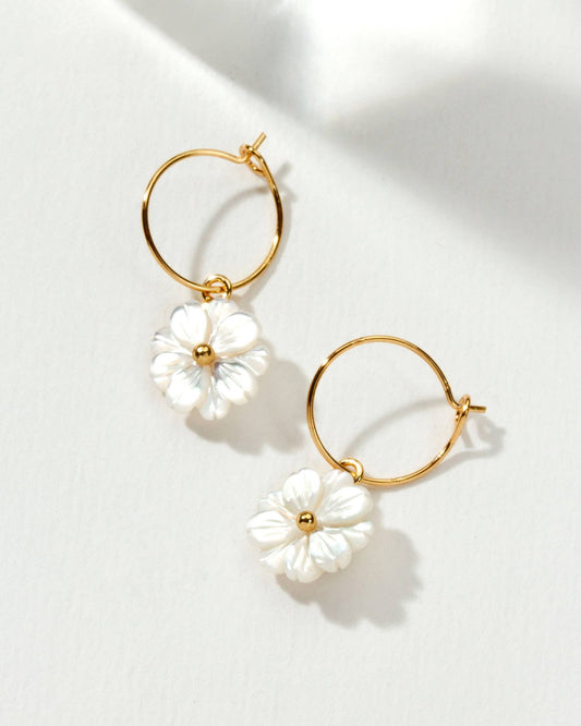 Blooming Hoop Earring - Spiral Circle