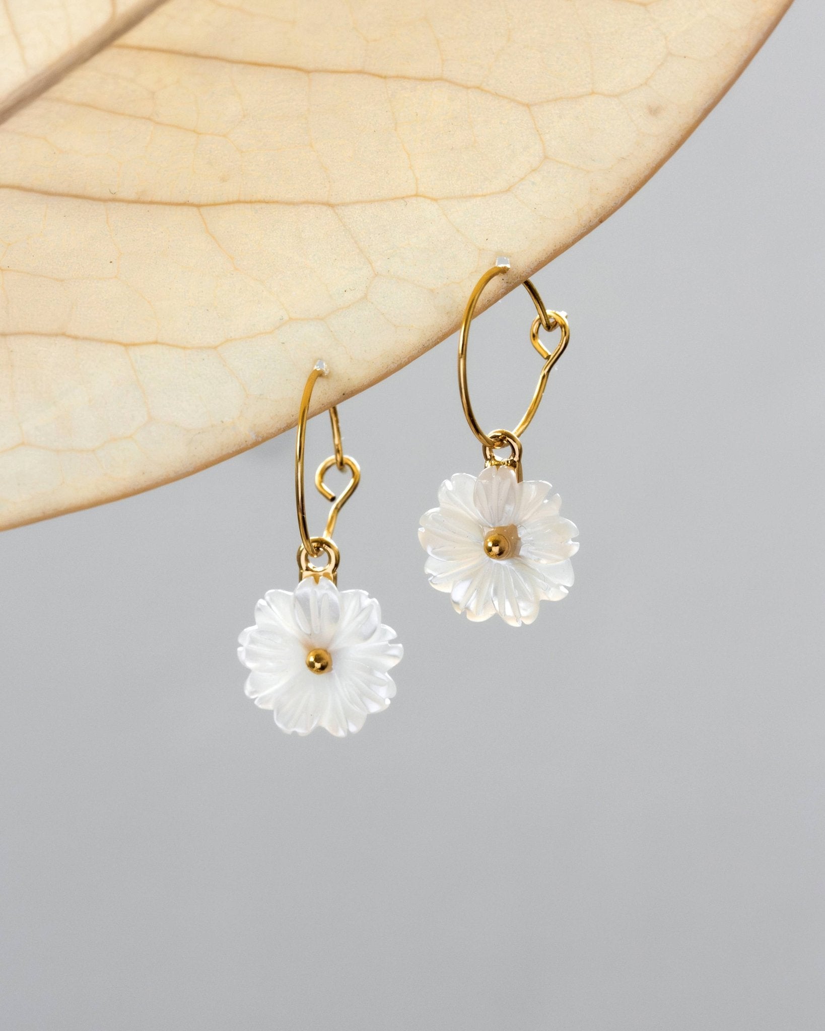 Blooming Hoop Earring - Spiral Circle