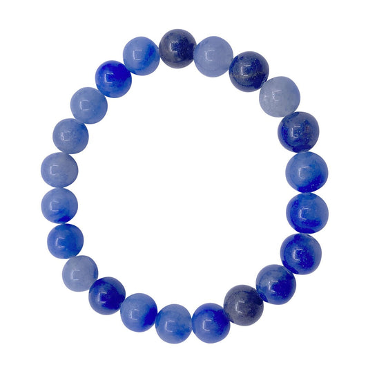 Blue Aventurine Beaded Bracelet | 8MM - Spiral Circle