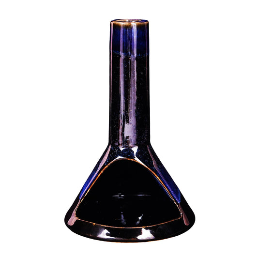 Blue Chimney Cone Incense Burner - Spiral Circle
