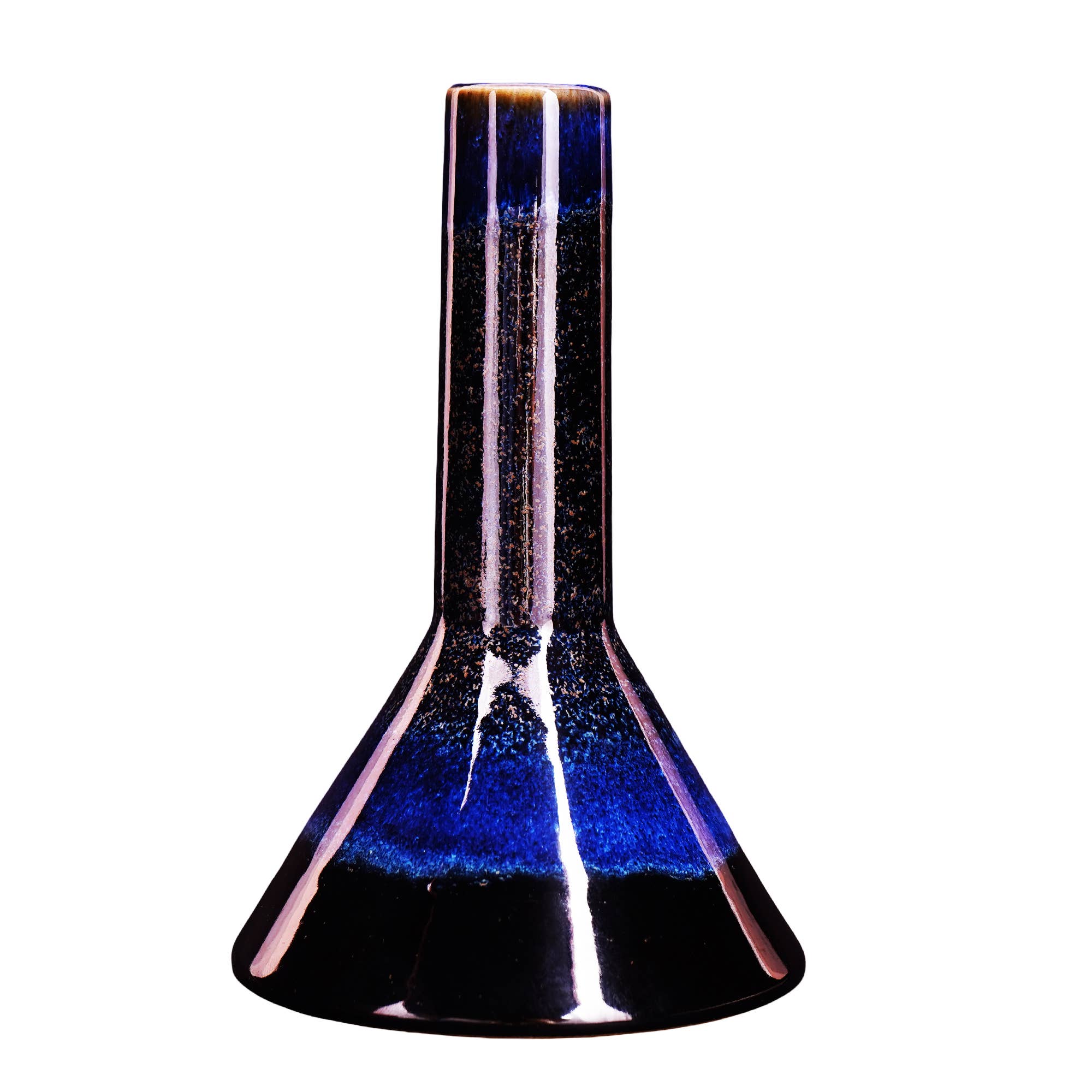 Blue Chimney Cone Incense Burner - Spiral Circle