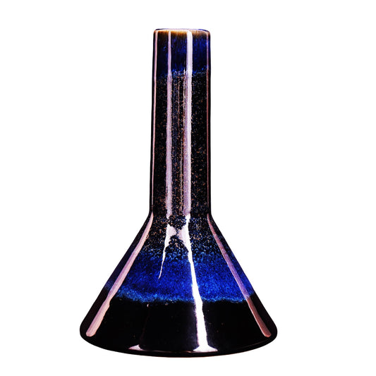 Blue Chimney Cone Incense Burner - Spiral Circle