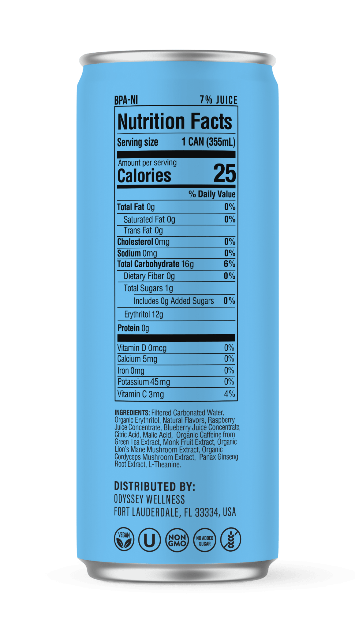 Blue Raspberry - Odyssey Functional Energy (222mg) - Spiral Circle
