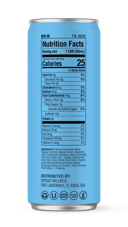 Blue Raspberry - Odyssey Functional Energy (222mg) - Spiral Circle