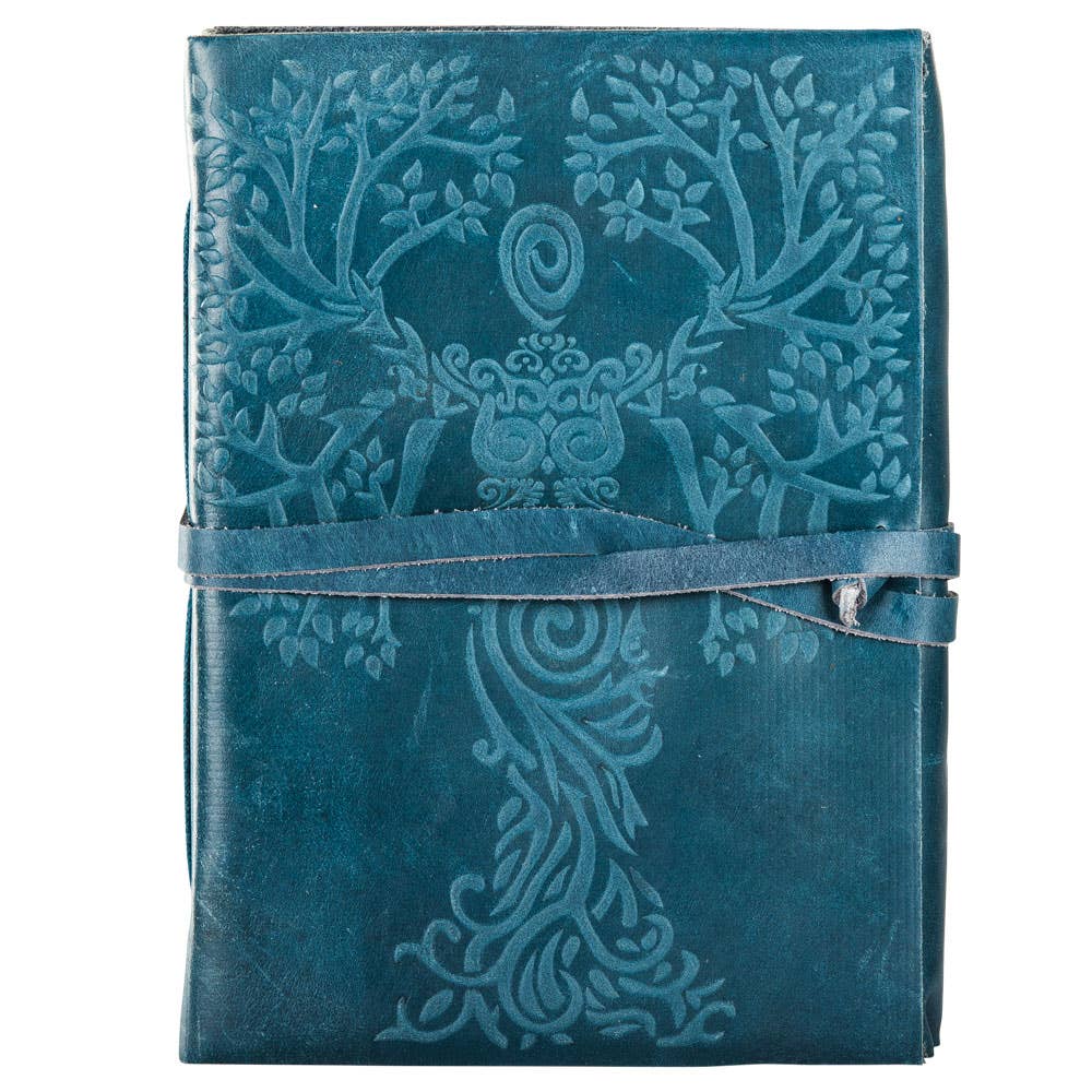 BLUE SUEDE GODDESS TREE JOURNAL - Spiral Circle
