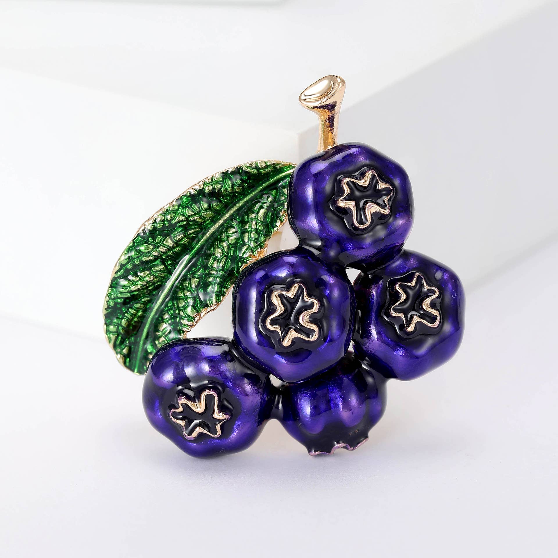 Blueberry Brooch - Spiral Circle