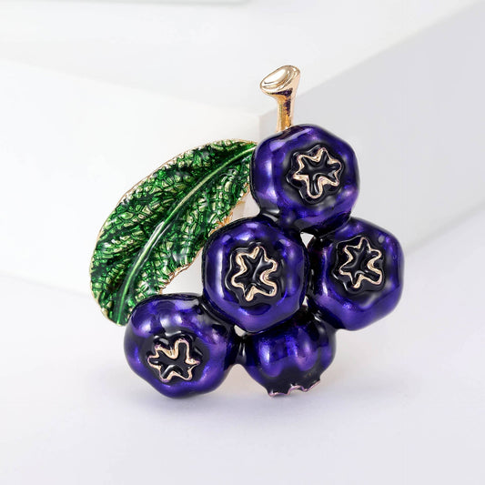 Blueberry Brooch - Spiral Circle