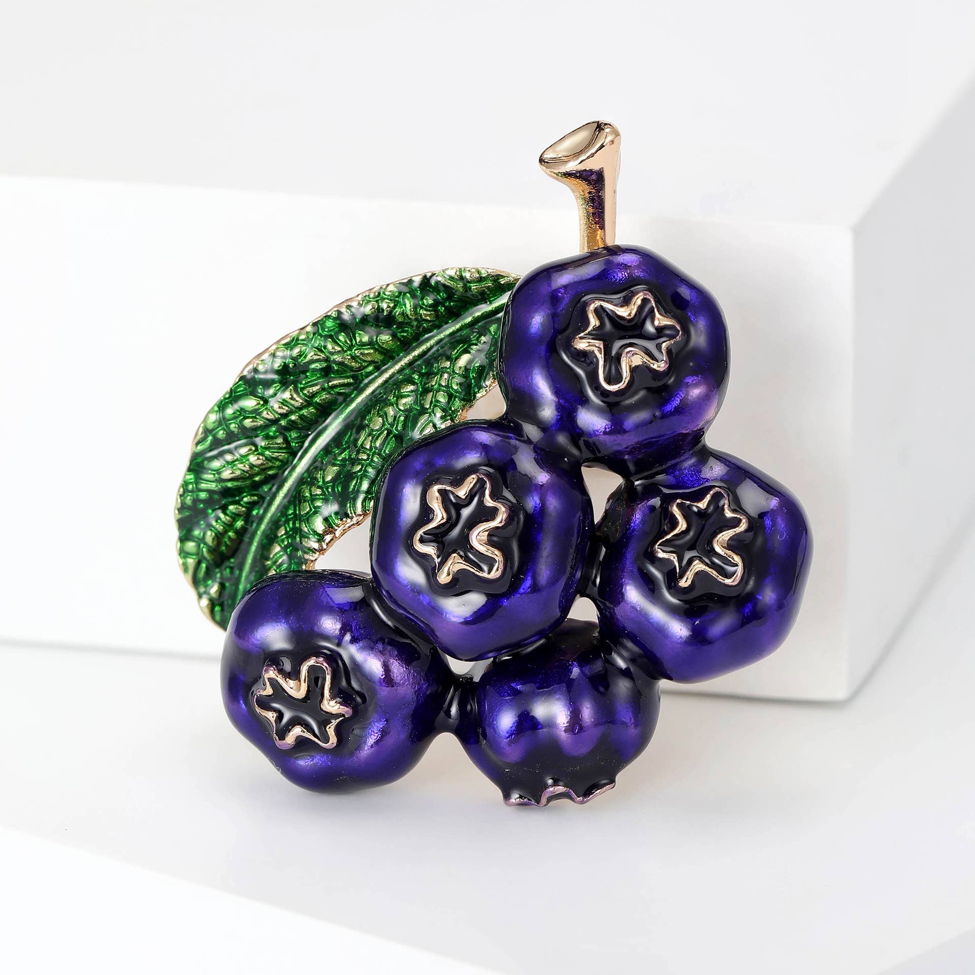 Blueberry Brooch - Spiral Circle