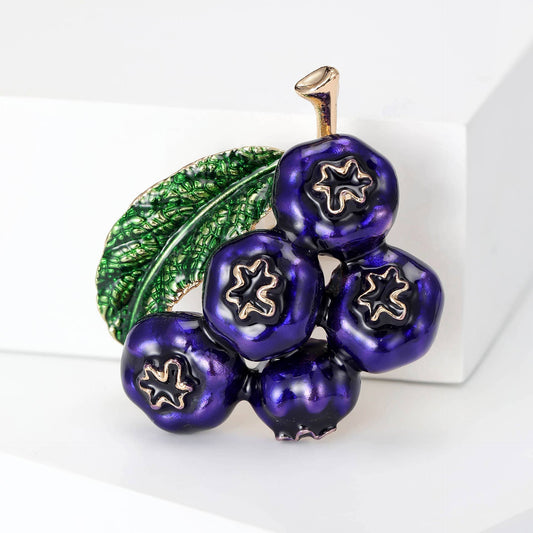 Blueberry Brooch - Spiral Circle