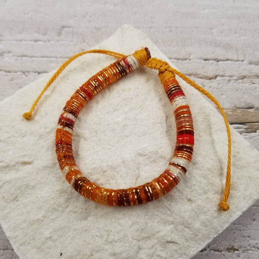 Boho Gold Wire Circle Friendship Bracelet - Spiral Circle