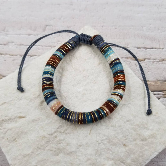 Boho Gold Wire Circle Friendship Bracelet - Spiral Circle