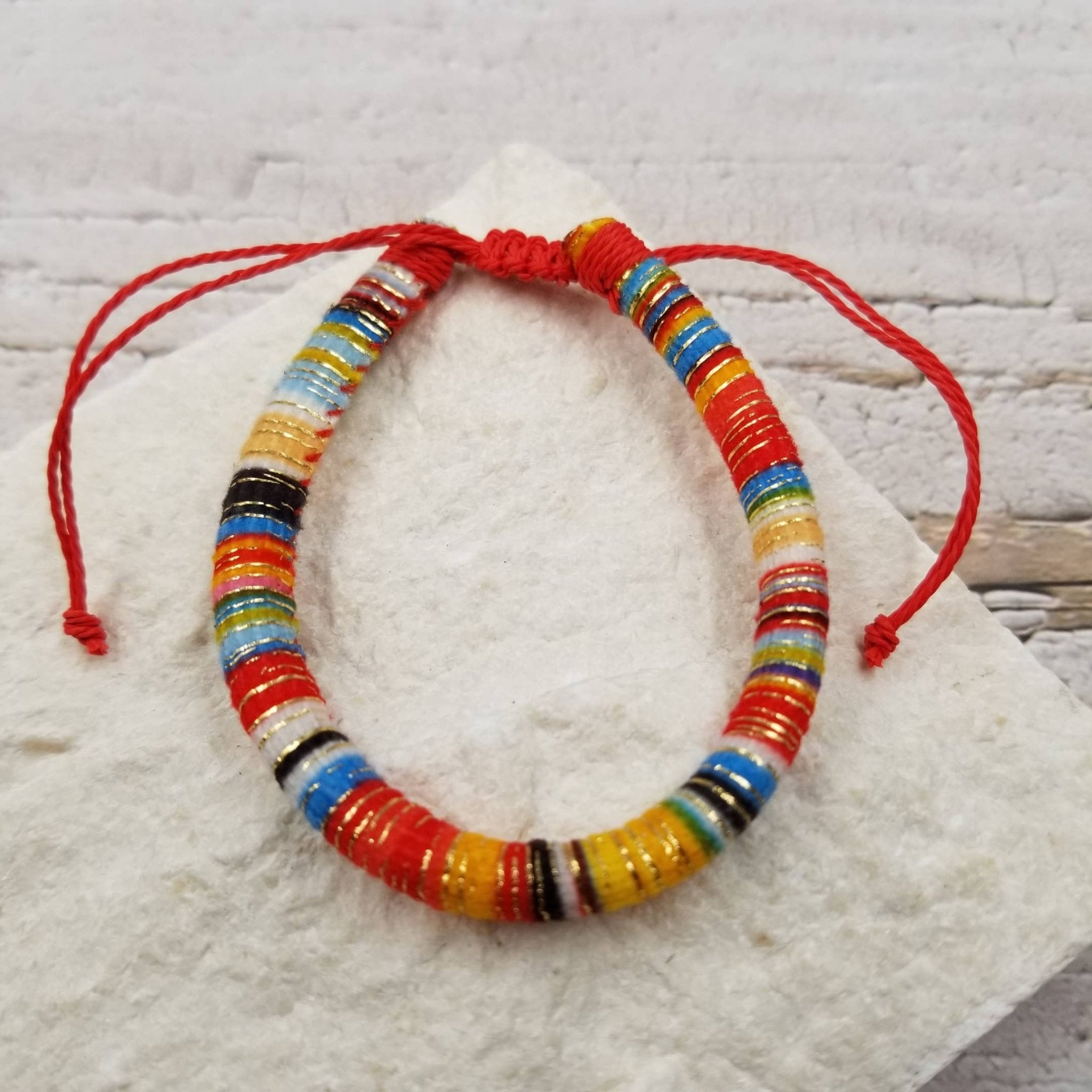 Boho Gold Wire Circle Friendship Bracelet - Spiral Circle