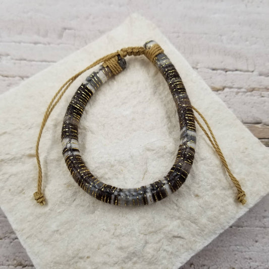 Boho Gold Wire Circle Friendship Bracelet - Spiral Circle