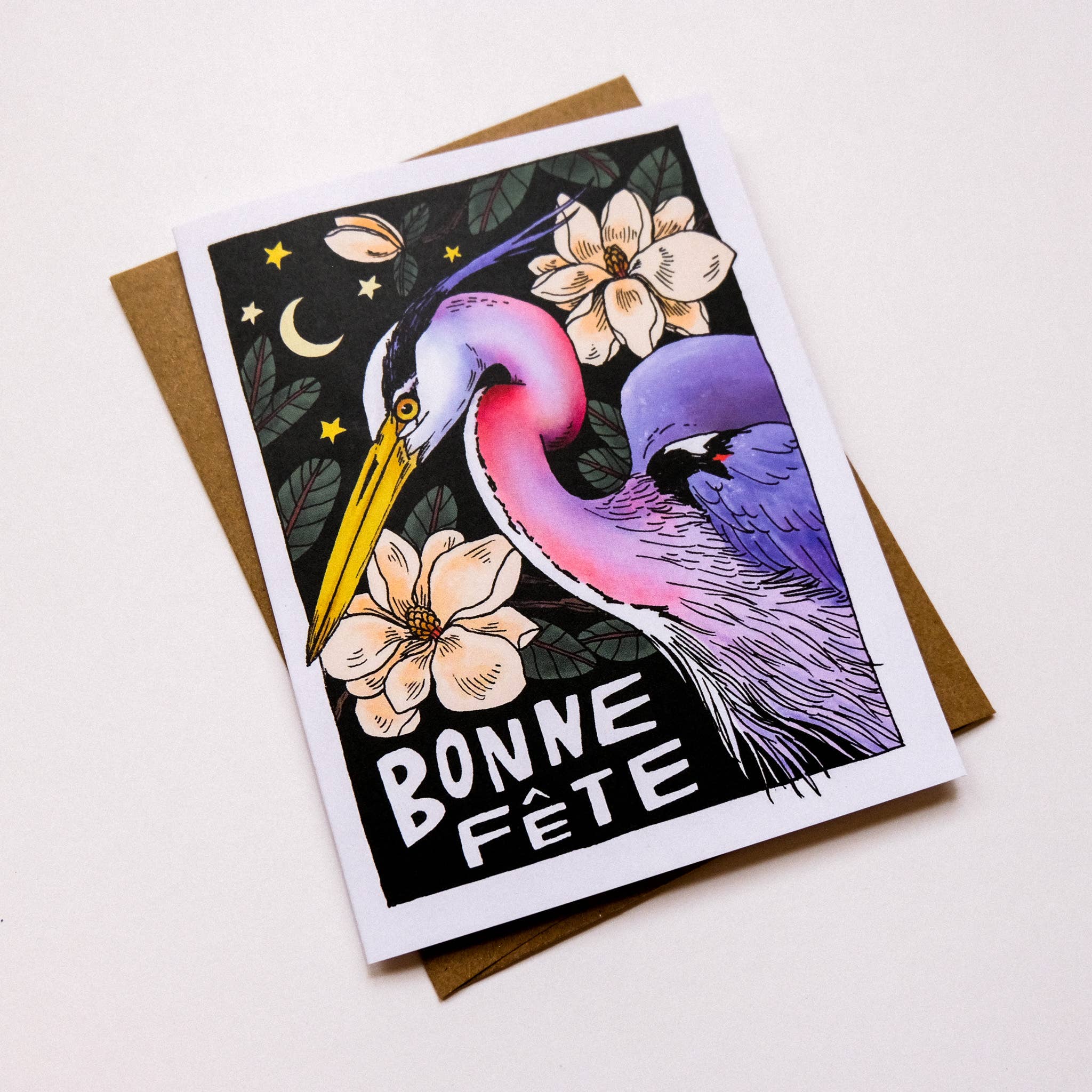 Bonne Fête Card - Spiral Circle