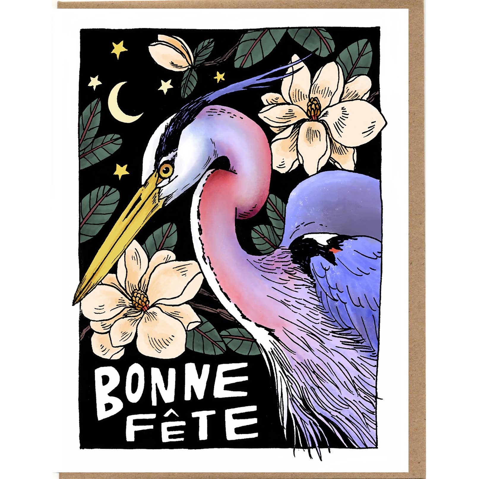 Bonne Fête Card - Spiral Circle
