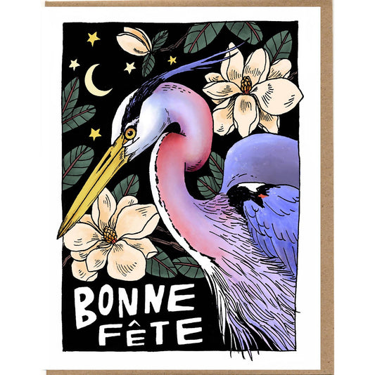 Bonne Fête Card - Spiral Circle