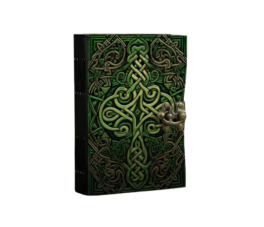 Book of Shadows Leather Journal Grimoire Spellbook Diary - Spiral Circle