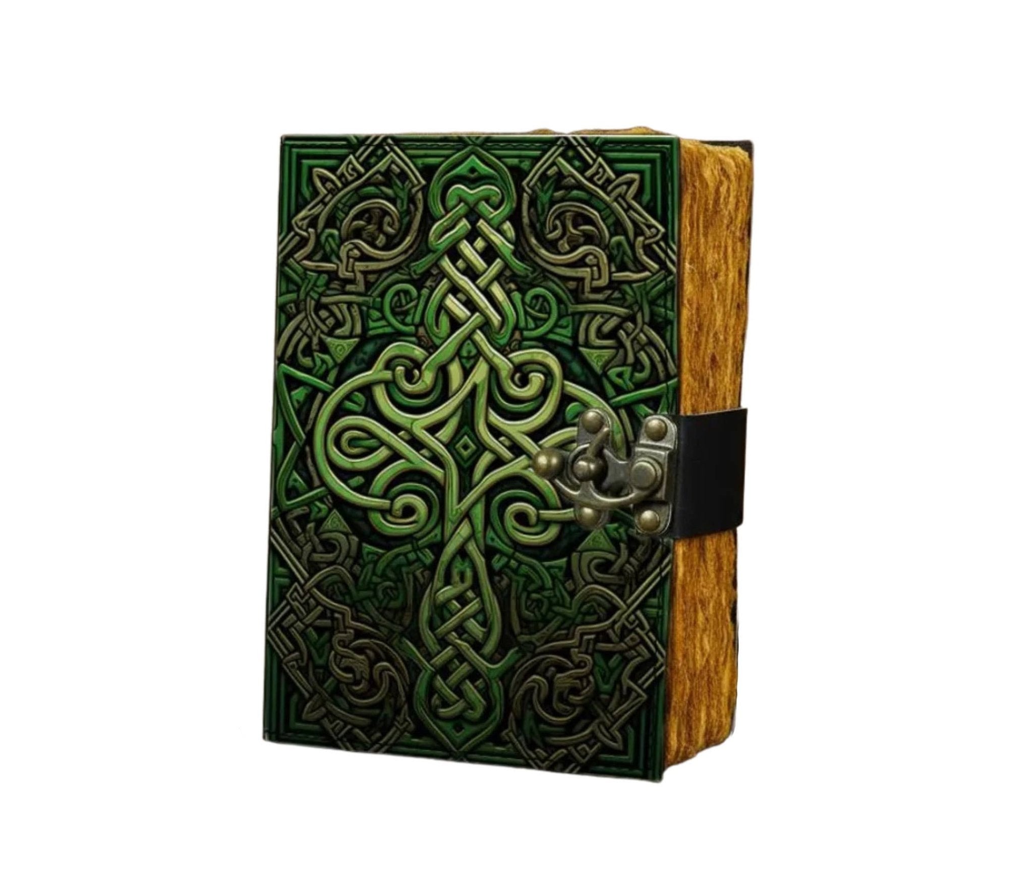 Book of Shadows Leather Journal Grimoire Spellbook Diary - Spiral Circle