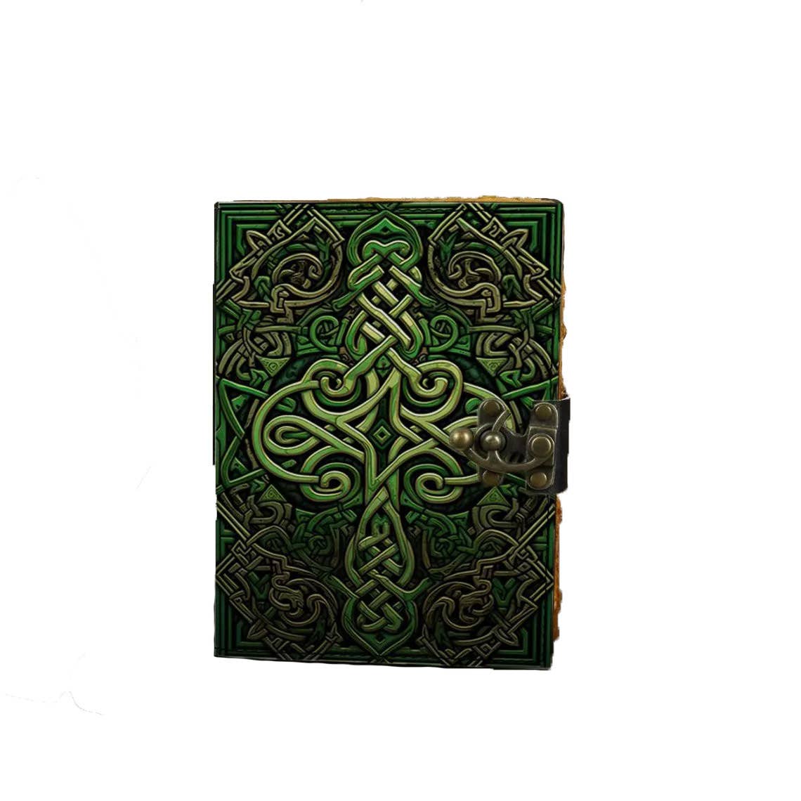 Book of Shadows Leather Journal Grimoire Spellbook Diary - Spiral Circle