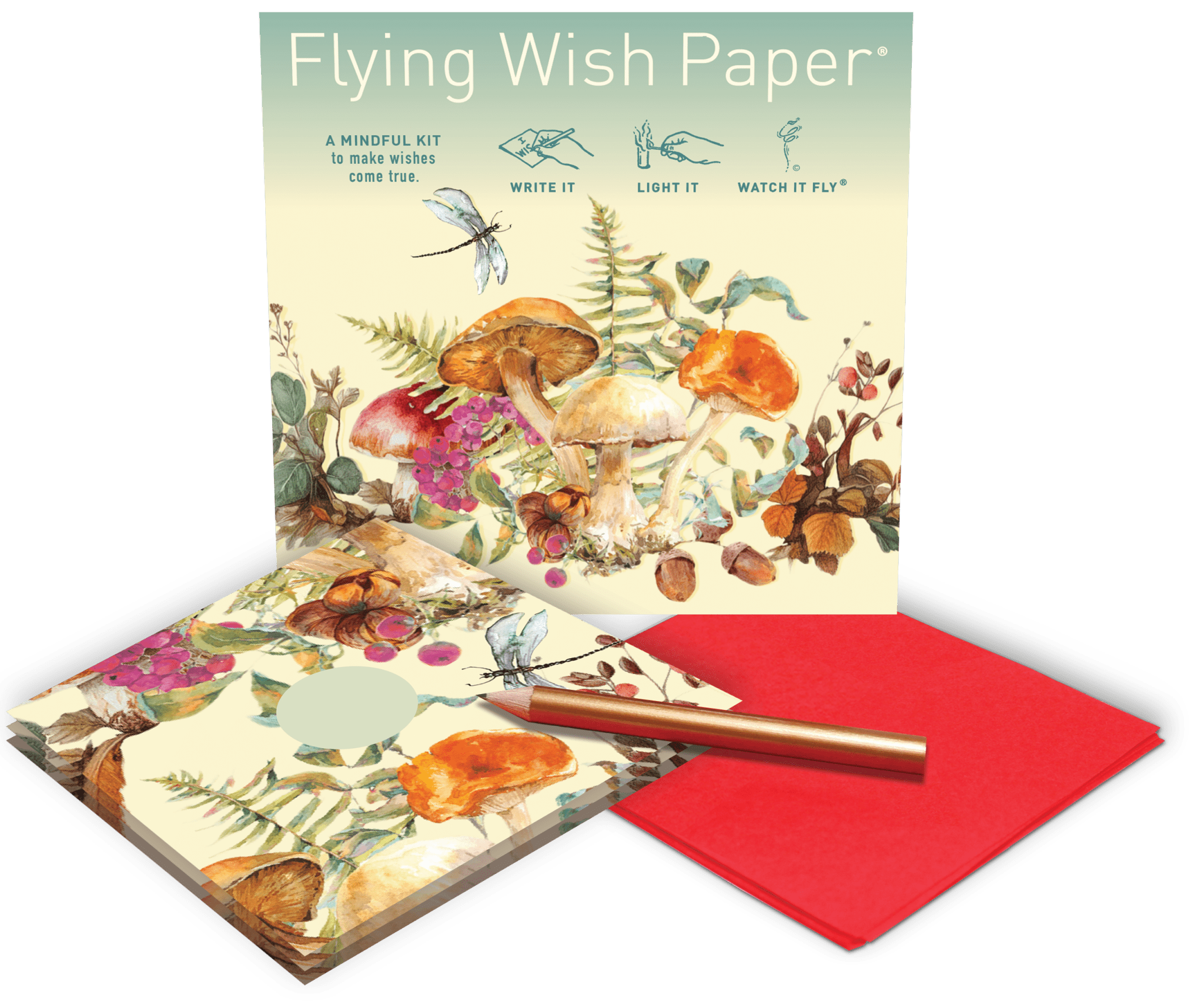 BOTANICALS — Flying Wish Paper® Standard Mini WISHING KIT™ - Spiral Circle