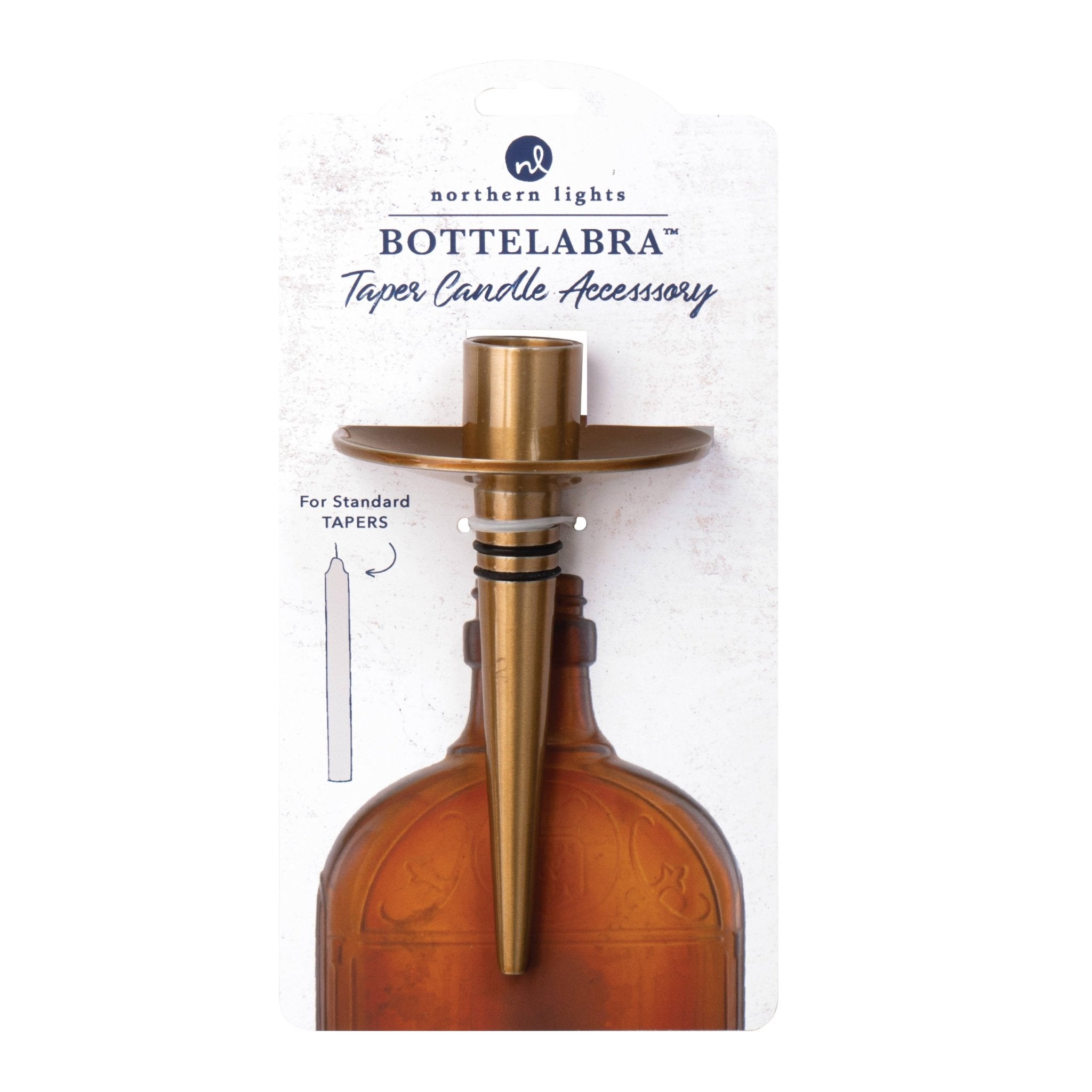 Bottelabra™ - Taper Gold - Spiral Circle