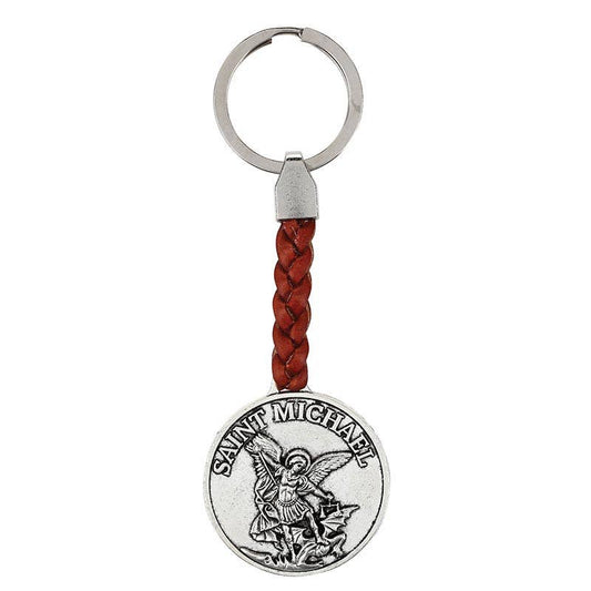 Braided Keychain | Saint Michael - Spiral Circle