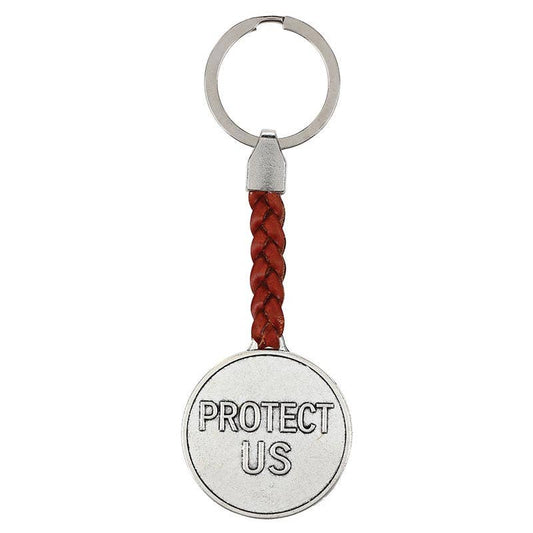 Braided Keychain | Saint Michael - Spiral Circle
