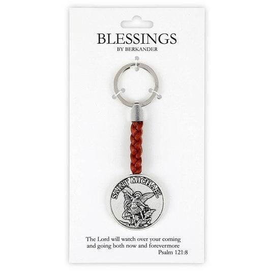 Braided Keychain | Saint Michael - Spiral Circle