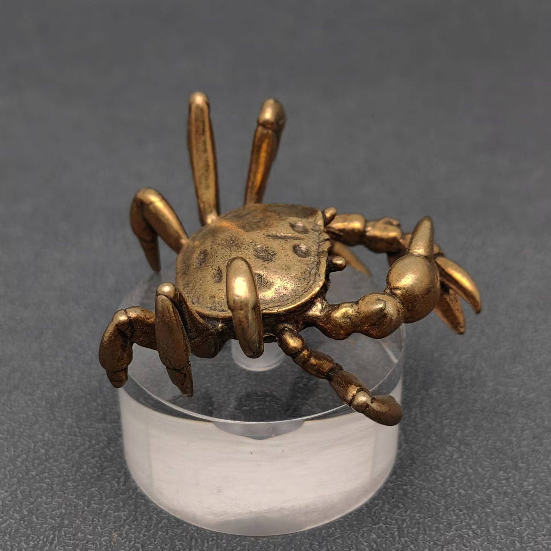 Brass Crab Desktop Ornaments Decoration - Spiral Circle