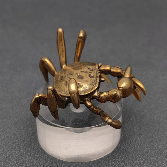 Brass Crab Desktop Ornaments Decoration - Spiral Circle