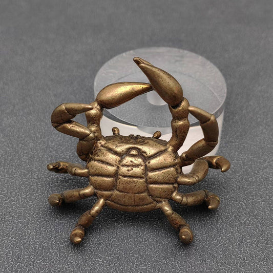 Brass Crab Desktop Ornaments Decoration - Spiral Circle