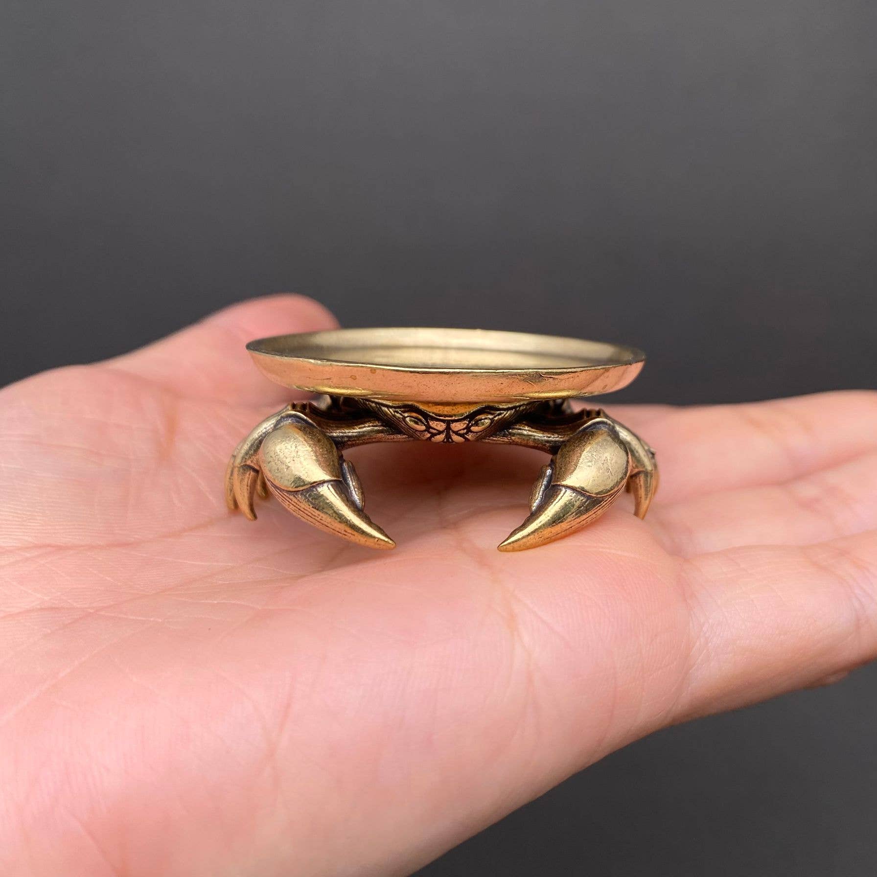 Brass Crab Tray - Spiral Circle