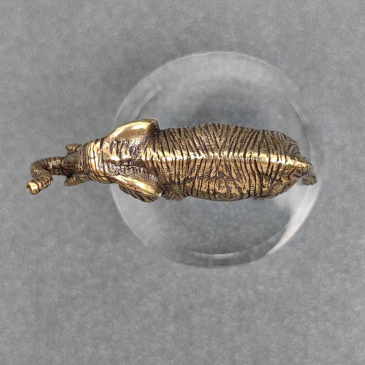 Brass Elephant Desktop Ornaments Decoration - Spiral Circle