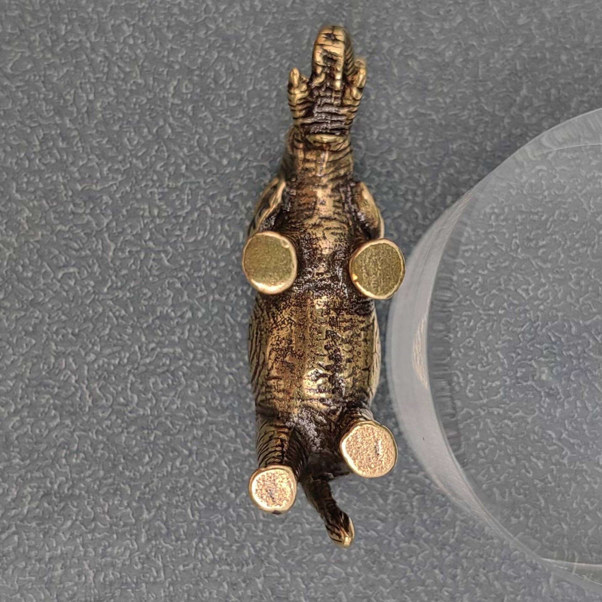 Brass Elephant Desktop Ornaments Decoration - Spiral Circle