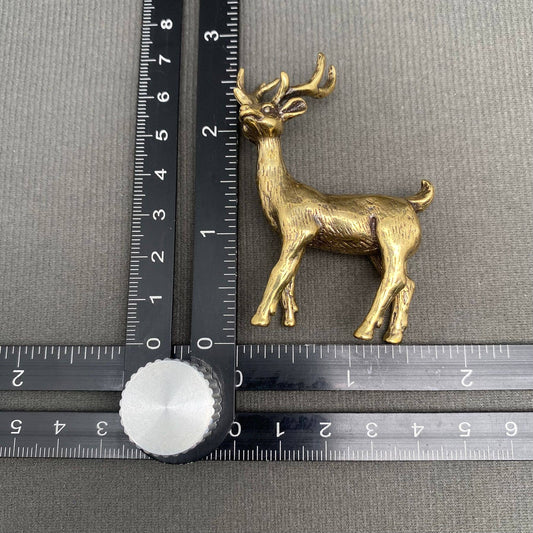 Brass Elk| Brass Figurine - Spiral Circle