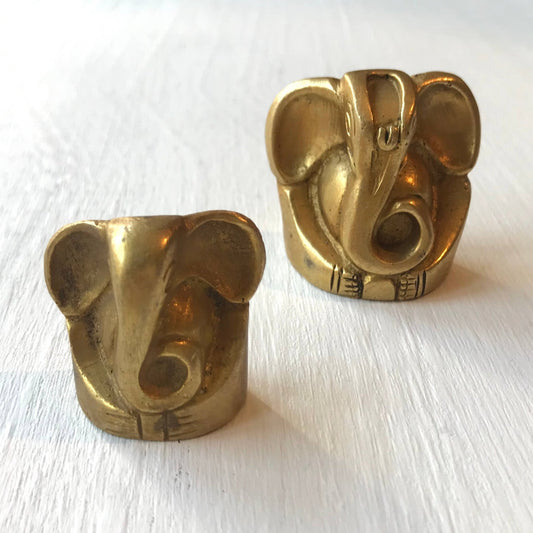 Brass Ganesh Figurine - Spiral Circle