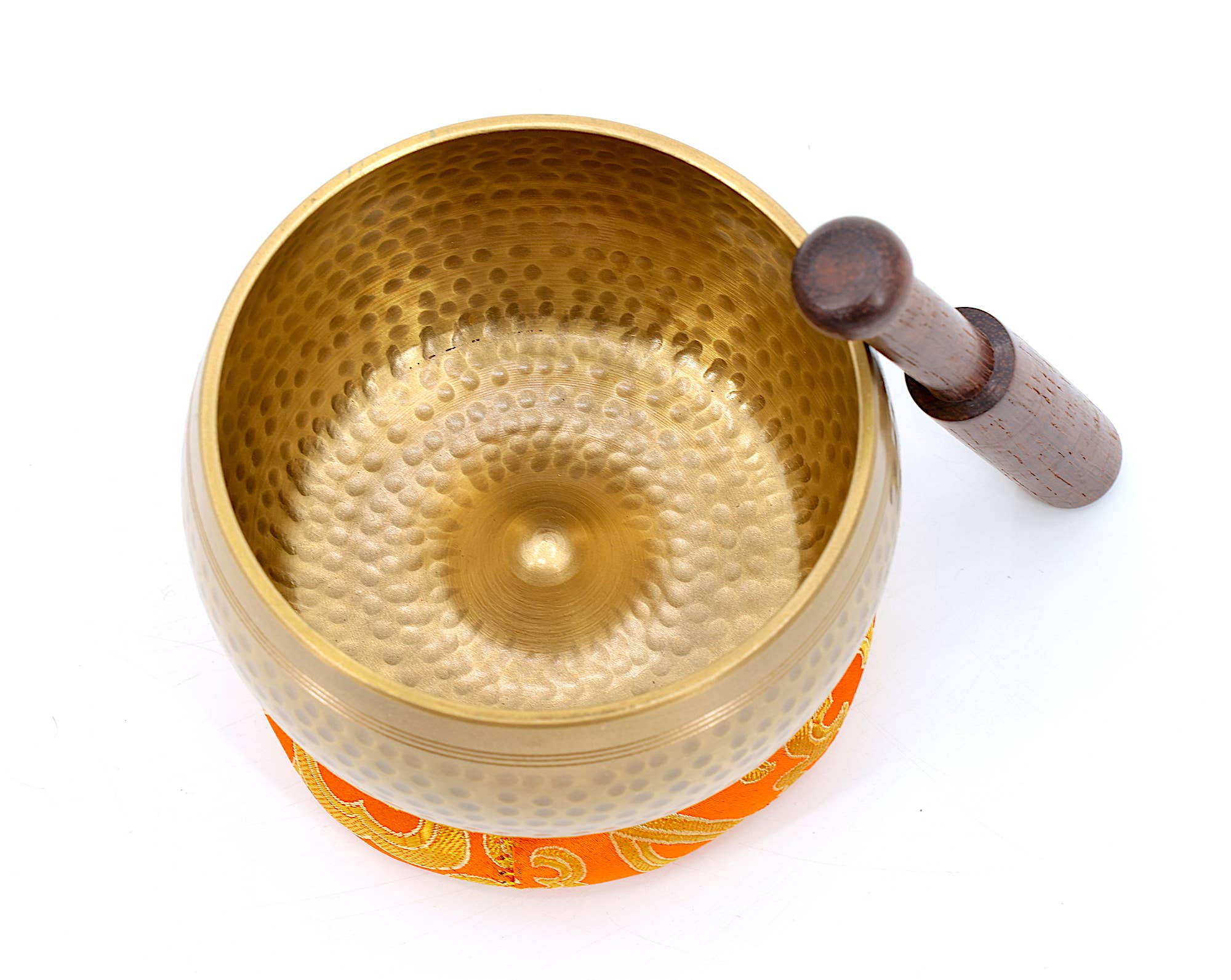 Brass Lingam | Hand Beaten Singing Bowl - Spiral Circle
