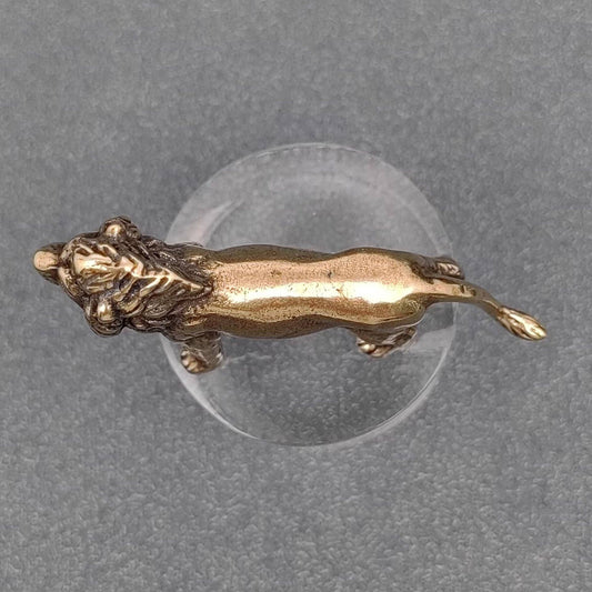 Brass Lion Desktop Ornaments Decorations - Spiral Circle