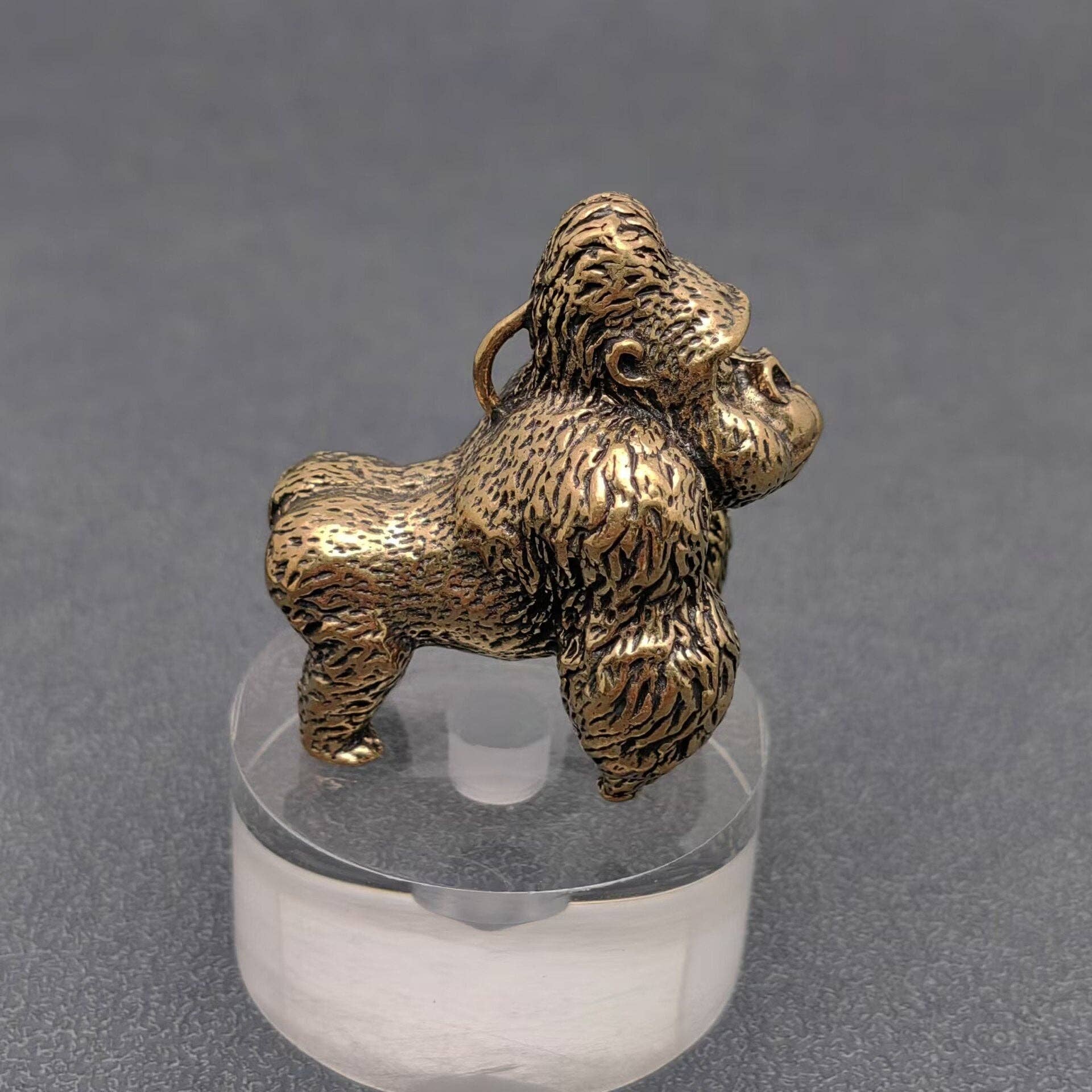 Brass Orangutan Desktop Ornaments Decorations - Spiral Circle