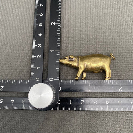 Brass Pig| Brass Figurine - Spiral Circle
