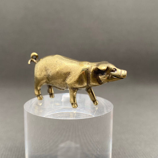 Brass Pig| Brass Figurine - Spiral Circle