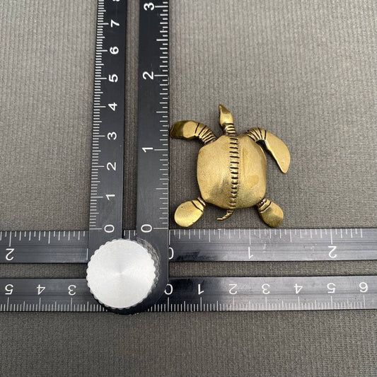 Brass Sea Turtle| Brass Figurine - Spiral Circle