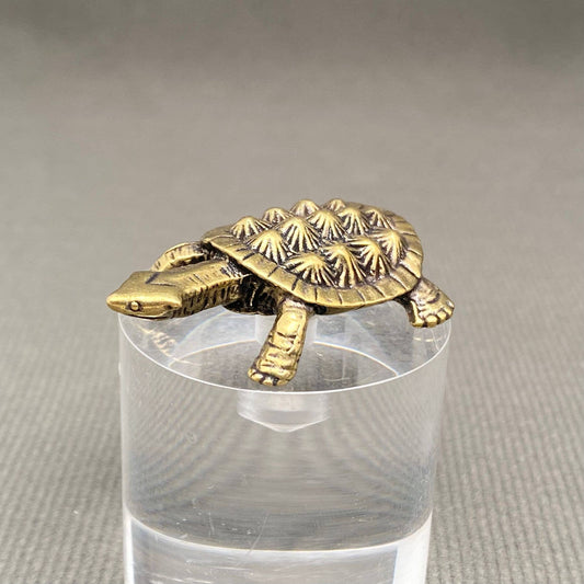 Brass Turtle Desktop Ornaments Decoration - Spiral Circle