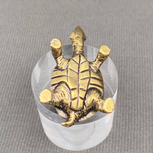Brass Turtle Desktop Ornaments Decoration - Spiral Circle