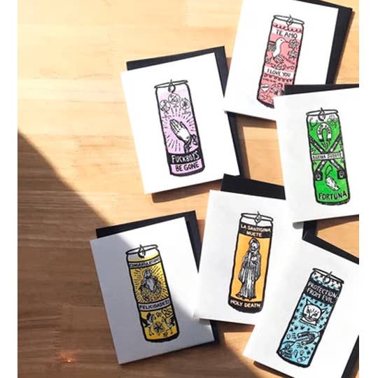 Breakup Prayer Candle Card - Spiral Circle