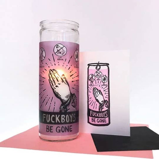 Breakup Prayer Candle Card - Spiral Circle