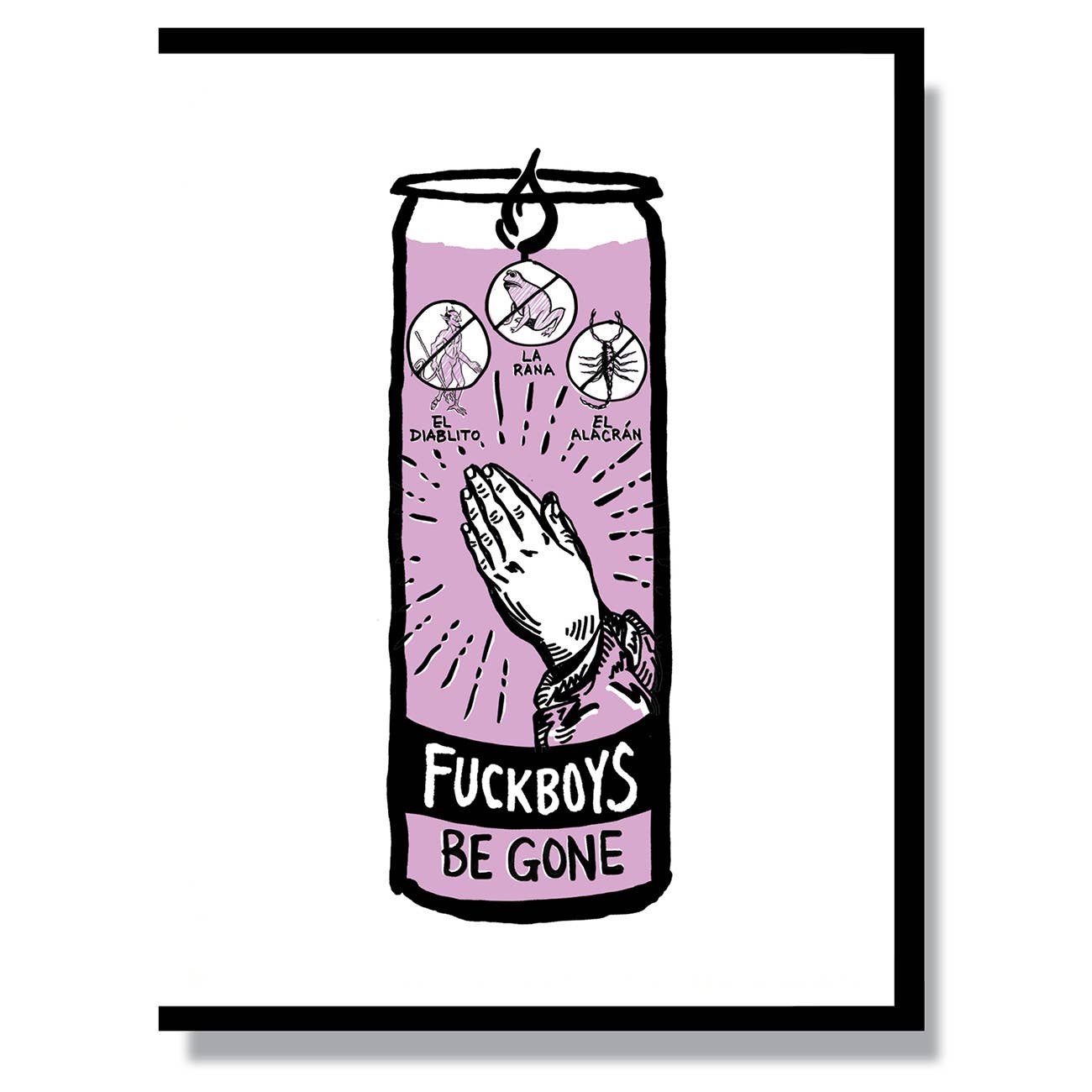 Breakup Prayer Candle Card - Spiral Circle