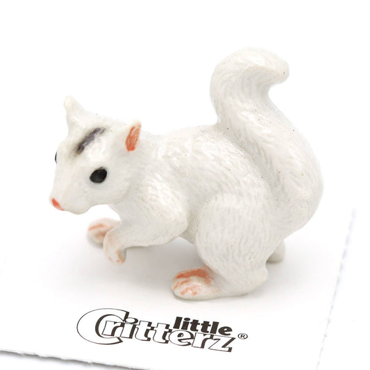Bree White Squirrel Porcelain Miniature - Spiral Circle