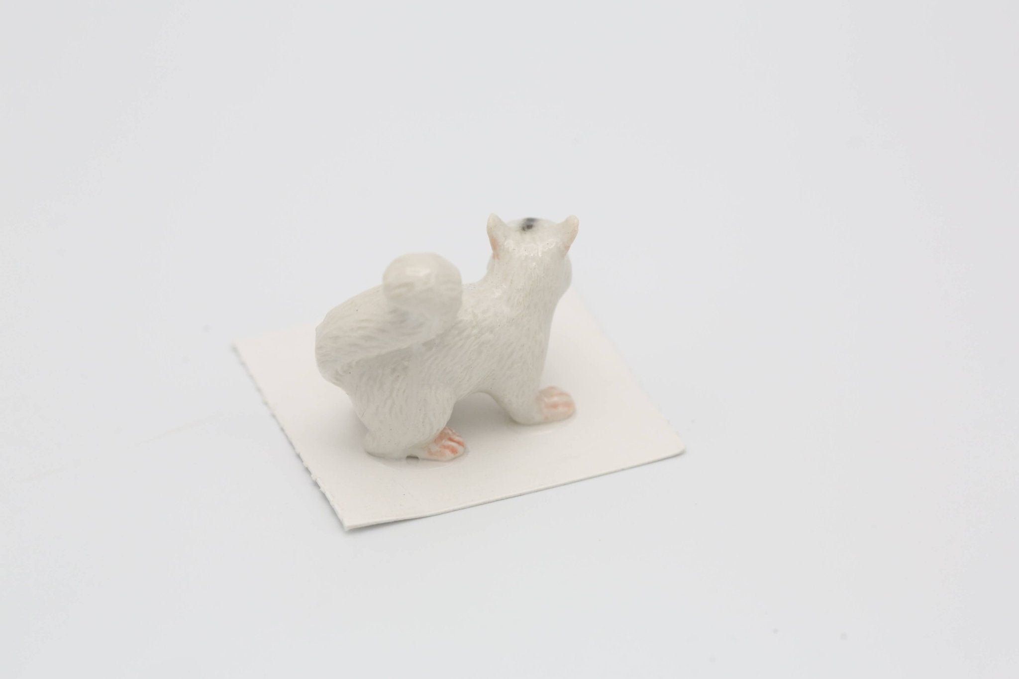 Bree White Squirrel Porcelain Miniature - Spiral Circle