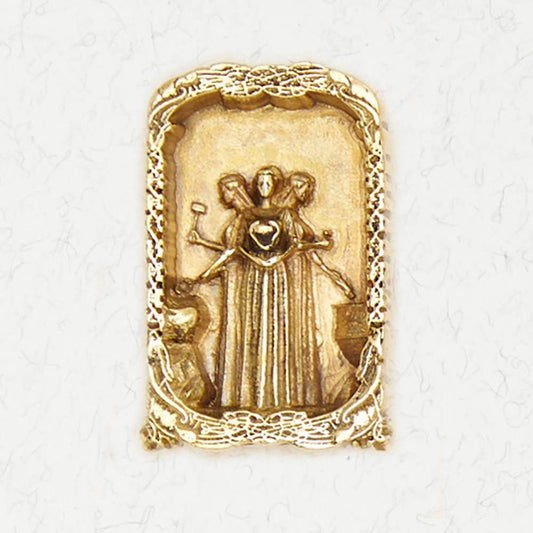 Bronze Pendant - Saint Brigid - Spiral Circle